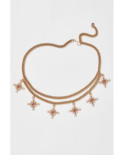 Free People Renaissance Chain Belt At In Crown Jewels - White