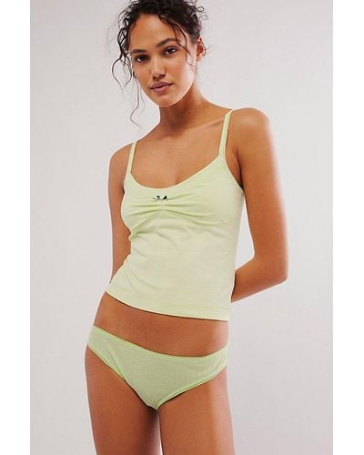 Intimately By Free People Pointelle Bikini Undies - Green