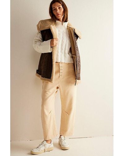 Free People Osaka Jeans At Free People In Latte, Size: 24 - Natural