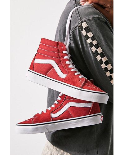 Vans Sk8-Hi Top Sneakers - Red