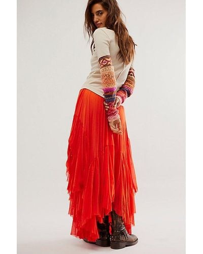 Free People Fp One Clover Skirt - Red