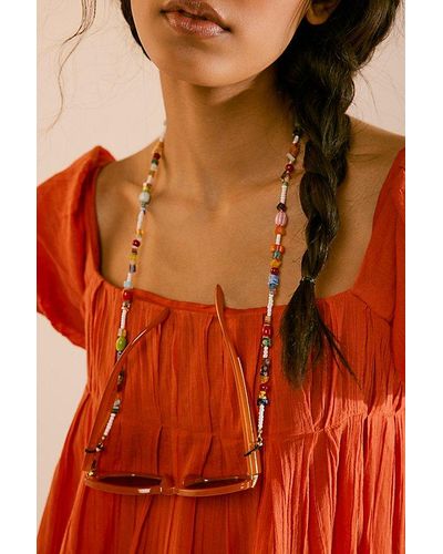Free People Beachy Vibes Sunglasses Chain - Red