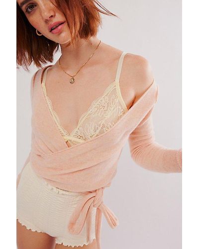 Intimately By Free People Last Dance Lace Triangle Bralette - Natural