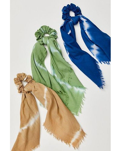 Free People Simply Tied Pony Scarf - Blue