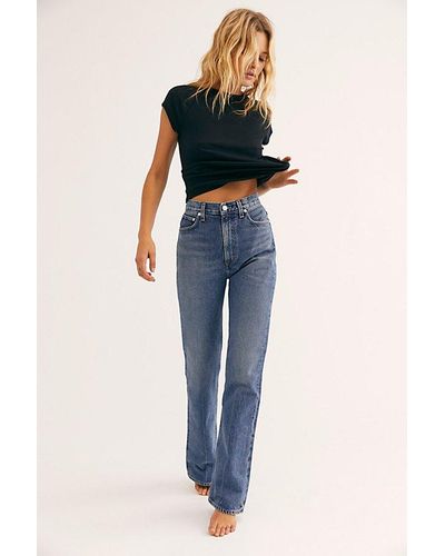 Agolde Vintage Hi-rise Flare Jeans At Free People In Absolute, Size: 31 - Blue