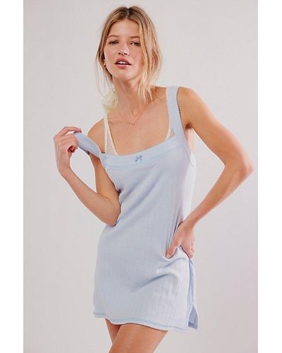 Intimately By Free People End Game Pointelle Nightie - Metallic