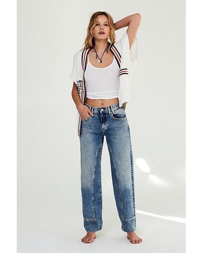 Free People We The Free Risk Taker High-Rise Jeans - Blue