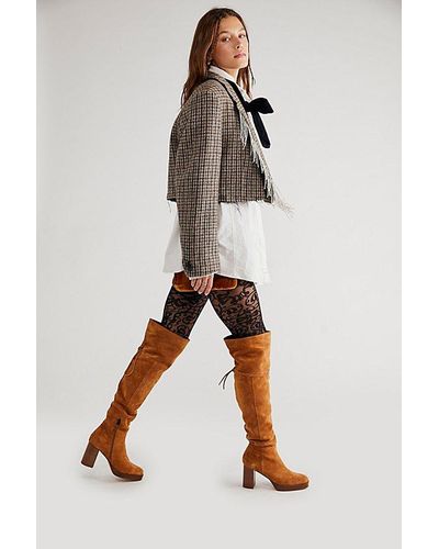 Free People Echo Platform Over-the-knee Boots - Natural
