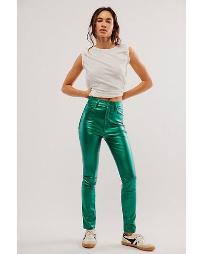 Mother High-waisted Rail Skimp Jeans - Green