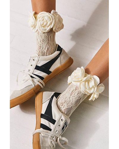 Free People Lace Ring A Roses Socks - Natural