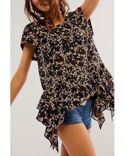 Free People Roadhouse Printed Tunic At In Black Combo, Size: Xs