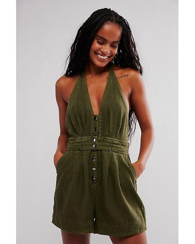 Free People City's Edge Playsuit - Green