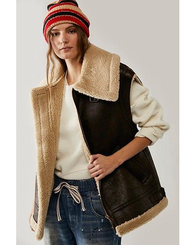 Free People Bad Habits Cozy Vest - Brown