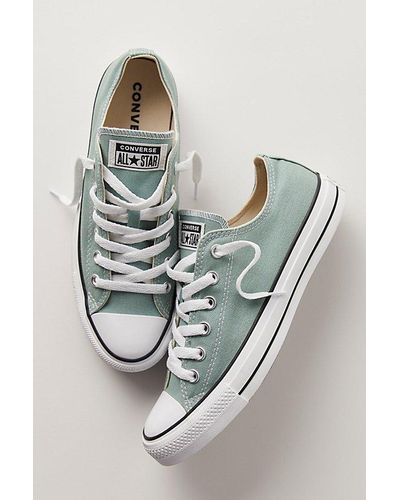 Free People Chuck Taylor All Star Low-top Converse Sneakers - Metallic