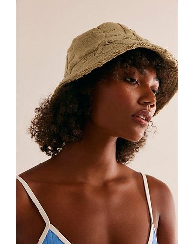 Soleil Soleil Solei Solei Sundown Terry Bucket Hat - Natural
