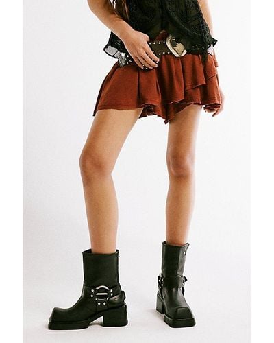 Jeffrey Campbell Lights Out Moto Boots - Black