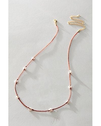 Free People Delicate Flower Belly Chain - Red
