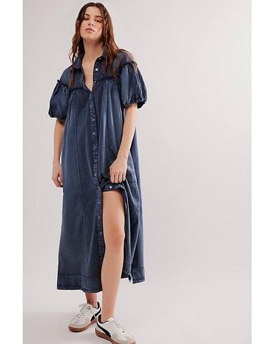 Free People On The Road Maxi Dress - Blue