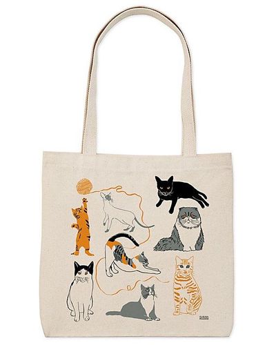 Free People Claudia Pearson Cat Tote Bag - White