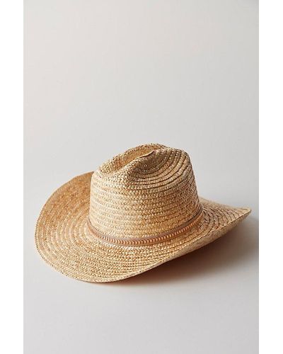 Free People Fame Straw Cowboy Hat - Natural