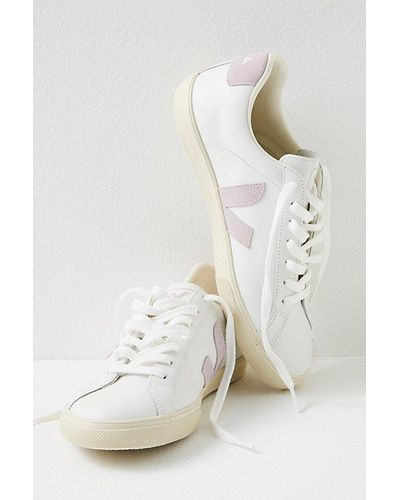 Veja Esplar Sneakers At Free People In Extra White/parme, Size: Eu 37 - Natural