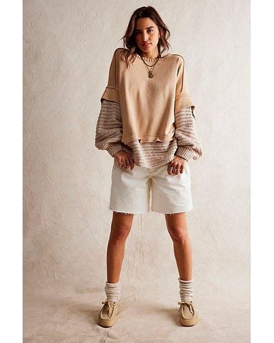 Free People Holly Twofer Pullover - Natural