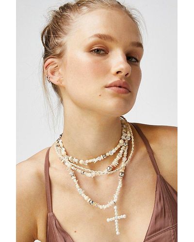 Free People Dream Of Me Statement Necklace At In Cream - Natural