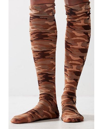 Only Hearts Camo Socks At Free People In Camo Barbie, Size: S/p - Brown