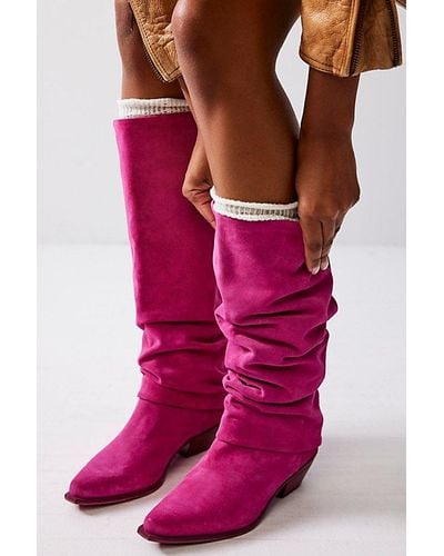 Free People Take Me To Tucson Slouch Boots - Pink