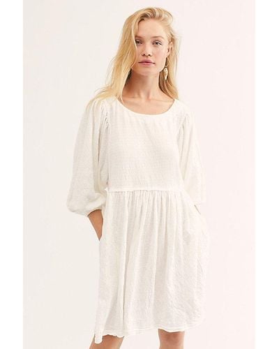 Free People Get Obsessed Babydoll Dress - White