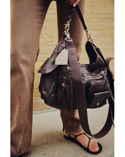 Free People We The Free Ledger Leather Bag - Brown