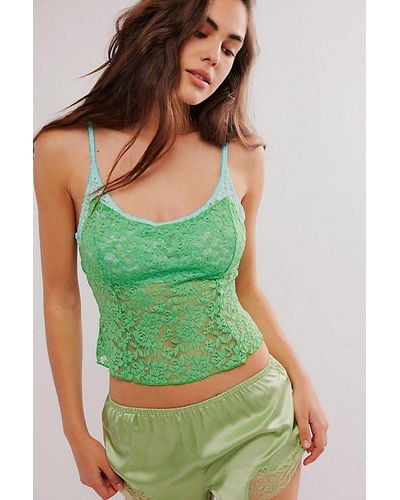 Free People All Day Lace Cami - Green