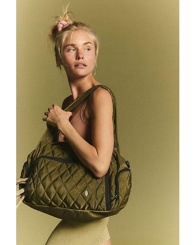 Free People Fp Movement Quilted Duffle Bag - Green