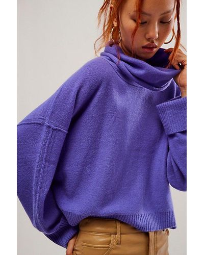 Free People Oliver Cashmere Turtleneck - Purple