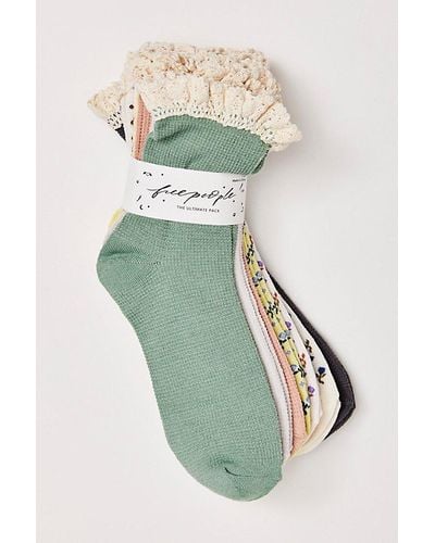 Free People The Ultimate Sock Pack - Green