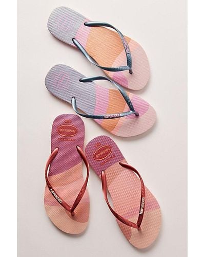 Havaianas Slim Palette Glow Flip Flops - Pink