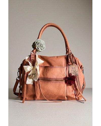 New Free People Brown Sherpa Suede Tote Hand Bag NWT $128