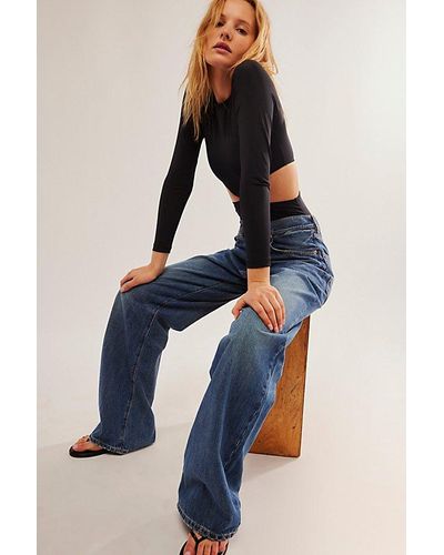 Denimist Teri Wide-Leg Jeans - Blue