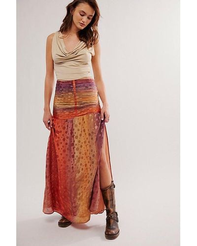 Jen's Pirate Booty Electric Saturn Maxi Skirt - Red