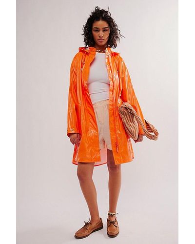 Ilse Jacobsen Glossy Rain Coat - Orange
