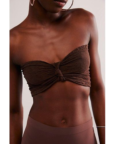 Intimately By Free People Floral Frills Knotted Bandeau - Brown