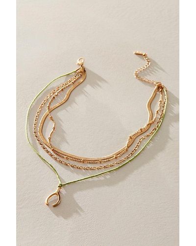 Free People Sloane Layered Necklace - Natural