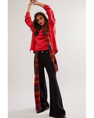 Free People Re/done Low Rider Loose Jeans - Red