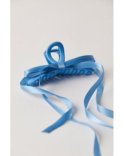 Free People Sophie Bow Claw Clip - Blue