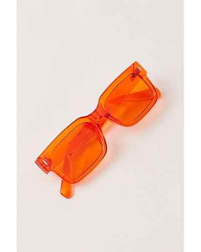 Free People Aire Ceres Rectangle Sunnies - Orange