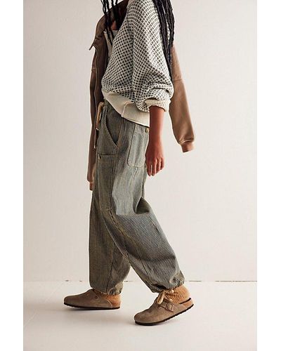 Free People Bright Eyed Low-slung Pull-on Jeans At Free People In Sandy Shores, Size: Medium - Multicolor