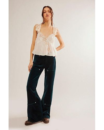 RE/DONE Velvet Workwear Wide-Leg Jeans - Multicolor