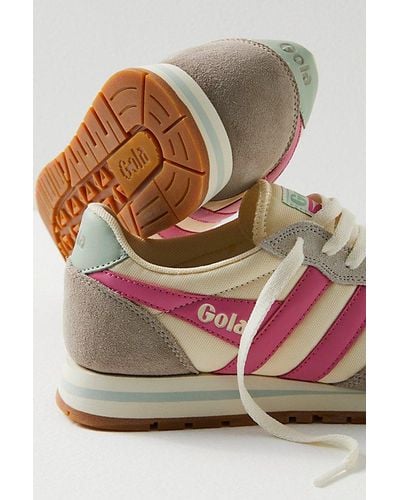 Gola Daytona Sneakers At Free People In Feather Grey/fluro Pink, Size: Us 7 - Multicolor