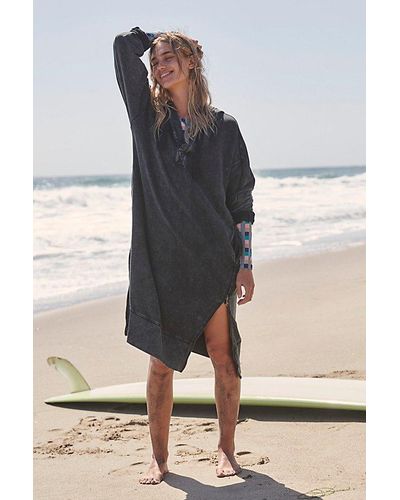 Free People Spur Of The Moment Solid Hoodie - Black