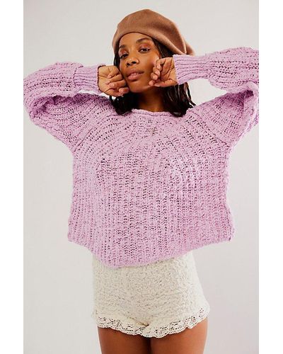 Free People In A Swirl Pullover - Pink